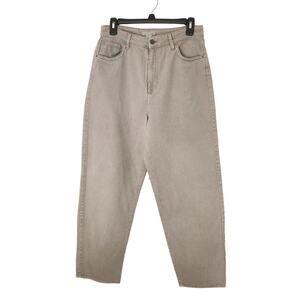 H&M Women's Gray Mom Baggy Tapered Hem Jeans 8